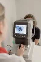 a photo of eye examination