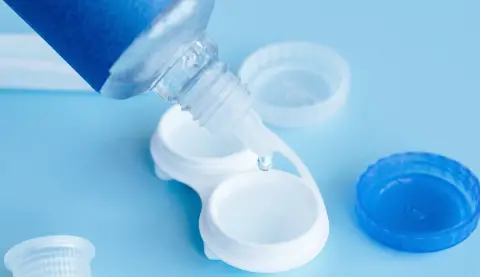 an image of contact lens cleaning