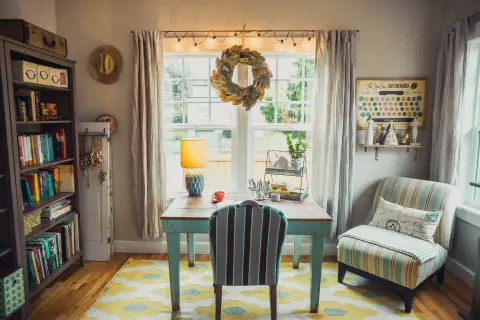 an photo of well lite room