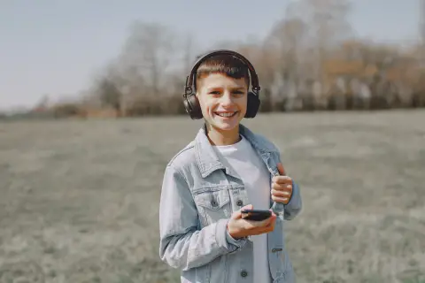 a photo of a child using digital tools