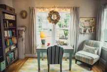 an photo of well lite room