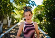 an photo of a girl outdoor